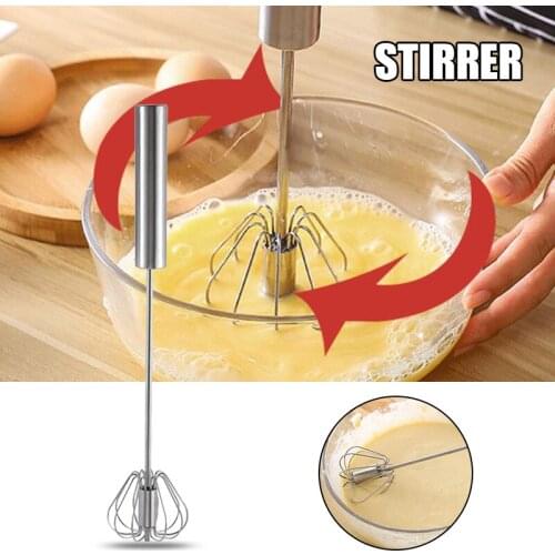 New Semi-Automatic Egg Beater Stainless Steel Hand Mixers for Blending Whisking Beating Kitchen Utensil Egg Tools Kitchen Tools
