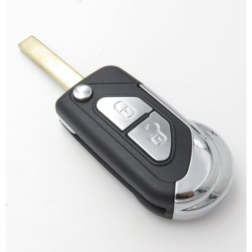 Flip Remote Key Shell Fob Case Fit For Citroen DS3 Folding Replacement Car Key With HU83 Uncut Blade NO LOGO