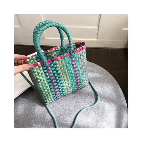 Straw bag woven handbag women 2020 new Korean wild rattan vegetable basket Crossbody beach women bag purse bolsa feminina