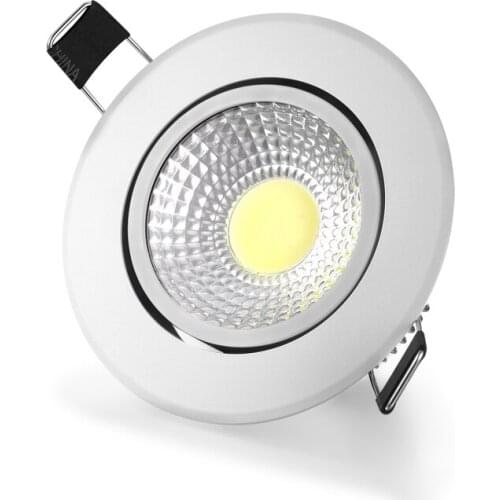 Dimmable LED COB Downlight AC110V 220V 3W 5W 7W 12W Recessed LED Spot Light lumination Indoor Decoration Ceiling Lamp