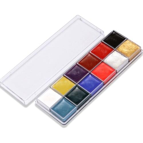 Professional Face Body 12 Colors Oil Painting Paint Pigment for Beauty Kit Makeup Cosmetic Supplies K92C