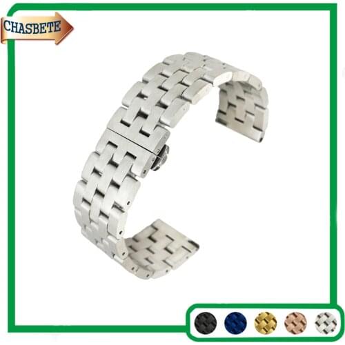 Stainless Steel Watch Band Universal Watchband 20mm 22mm Metal Strap Quick Release Belt Wrist Loop Bracelet Black Silver Blue