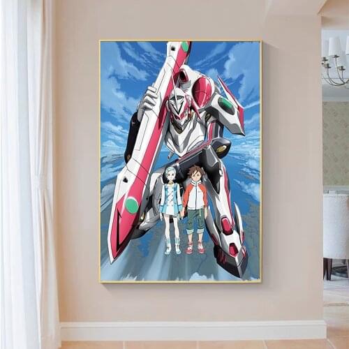 SP063 Silk Cloth Wall Poster Eureka Seven Animation Art Home Decoration Gift