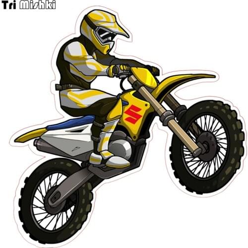 Tri Mishki WCS085 15*14.5cm Motorcyclist Rider motorcycle car sticker biker on board colorful stickers auto automobile decals