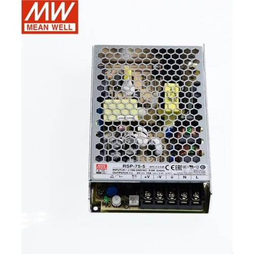 MEAN WELL RSP-75-5 Switching Power Supply 110V/220V AC to 5V DC 15A 75W pfc Meanwell RSP-75 Transformer replace of SP-75-5
