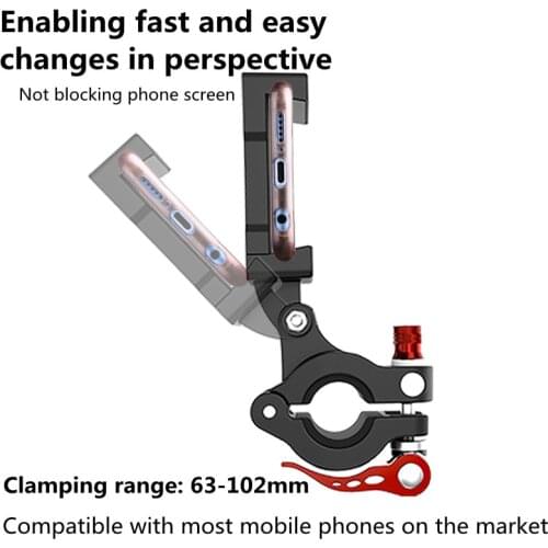 Sunnylife Multifunctional Phone Clip With Standard Action Camera Adapter 1/4 Screw Hole for Connecting Tripod and Extension Rod