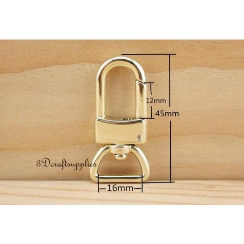 Lobster Clasps Clips Claw purse hooks Swivel snap hook light gold 10pcs CF14