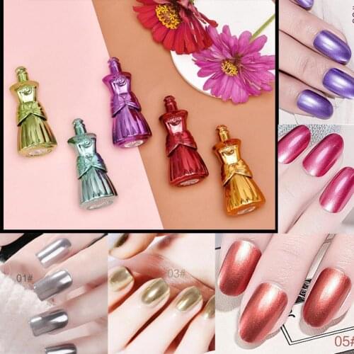 10ml Mirror Gel Nail Polis Varnish Strong Waterproof Easy to Apply Gorgeous Princess Mirror Nail Art Polish for Women Beauty