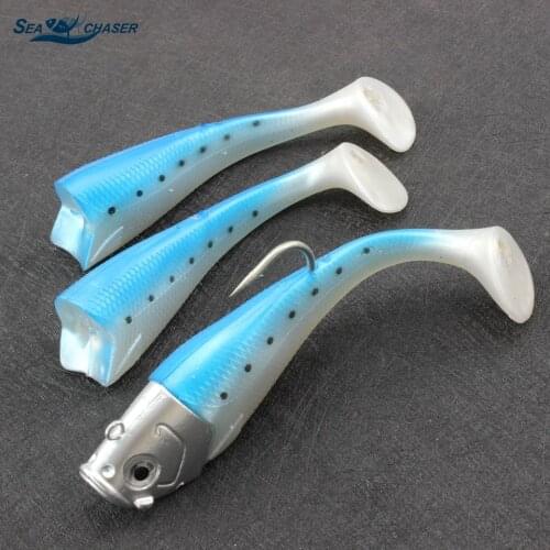 1pcs 17cm 300g overweight Big Size Simulate Fish Lure Deep Sea Fishing Lures Artificial Soft Bait 2 Alternate tail