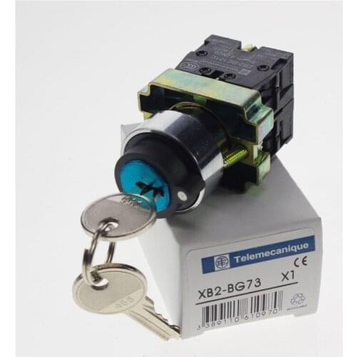 10Pcs/Lot XB2 BG73 xb2-bg73 3 position key operated selector selector push button switch 2N/O