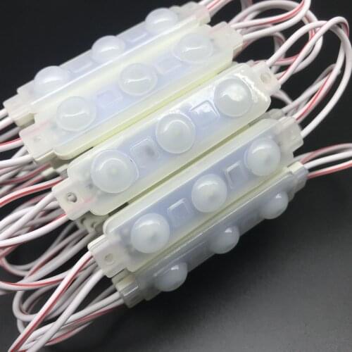 100pcs 1.2w 66x15mm LED Module injection len 160 degree Lightbox Backlight Letter Sign LOGO Module light