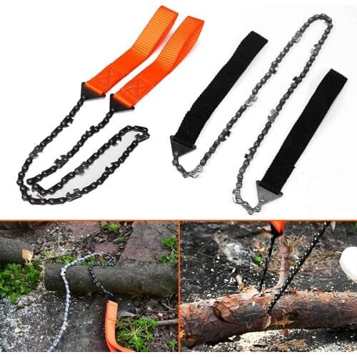 103cm Heavy Duty Pocket Rope Chain Saw Wire Saw for Camp Hike Outdoor Hunt Tool Orange/Black