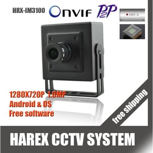 1280 * 720P 1.0MP Mega pixel mini Network IP Camera ONVIF indoor P2P Plug and Play With bracket. Free shipping