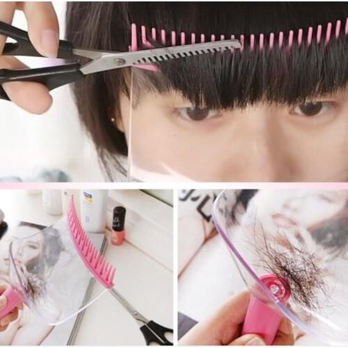 DIY New Women Hair Trimmer Fringe Cut Tool Clipper Comb Guide For Hairstyle 2 In 1 Hair Clips Accessories