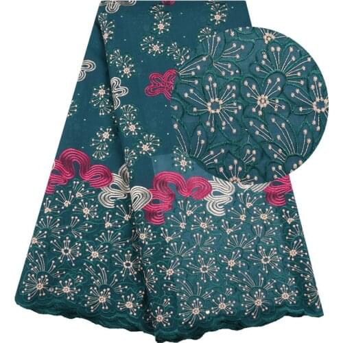 2019 Latest Green African Soft Lace Fabrics High Quality For Wedding Cotton Dry Lace Fabric Swiss Voile Lace In Switzerland 1560