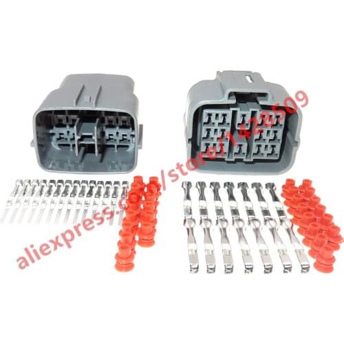 5 Sets 14 Pin/Way Female Male Car Headlight Plug Waterproof Wire Harness Cable Wiring Connector For Mazda 6189-7262 6181-0629