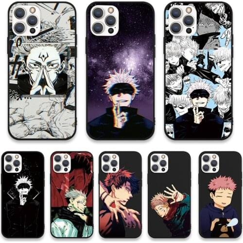 Anime Jujutsu Kaisen Yuji Itadori Satoru Gojo Phone Case For iPhone 12 Pro 11 Pro XR X XS Max Mini 7 8 6 6S Plus 5 5S SE 2 Cover