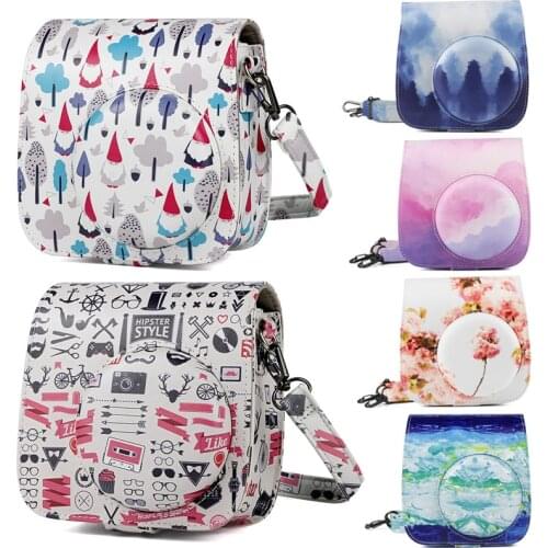 New Arrival Quality PU Leather Camera Case Bag Cover with Shoulder Strap for Fuji FujiFilm Instax Mini 9/8+/8 Polariod Cameras