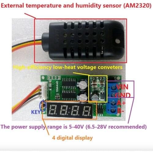 Digital display RS485 Modbus RTU temperature and humidity sensor indoor and outdoor room temperature and humidity monitor farm