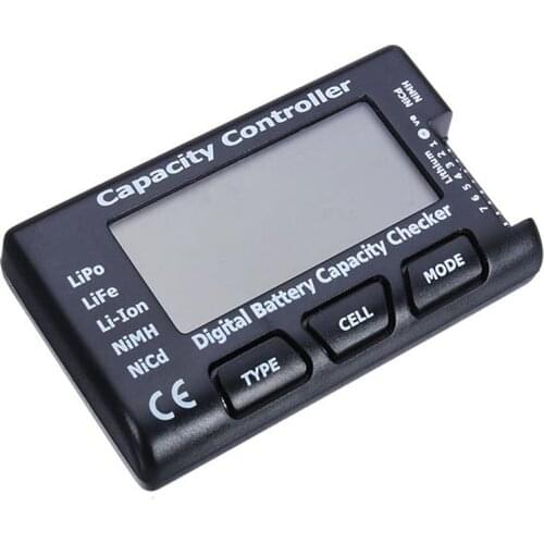 CellMeter7 Digital Battery Capacity Checker Meter Tester 2.1" Screen LCD for 2-7S LIPO LiFe Battery RC Drone Vehicle DIY