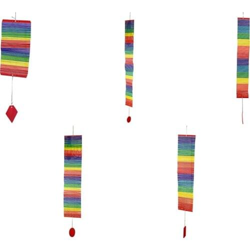 Colored Wind Chimes DIY Hanging Spiral Windchime Home Window Decoraion Outdoor Garden Decoraion 5 Sizes To Choose