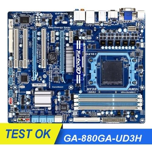 For GIGABYTE GA-880GA-UD3H Motherboard 880GA-UD3H AM3+ DDR3 For AMD 880 16GB SATA3 Desktop Mainboard Used