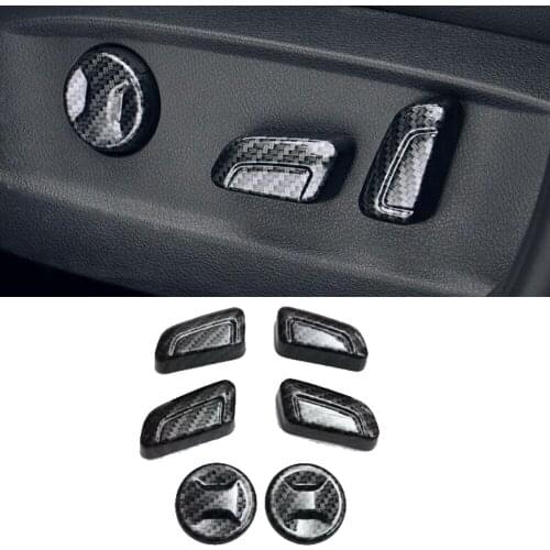 For VW Volkswagen Teramont Atlas 2017 2018 2019 2020 Car Styling Detector Chrome ABS Seat Adjustment Knob Button Switch Trim