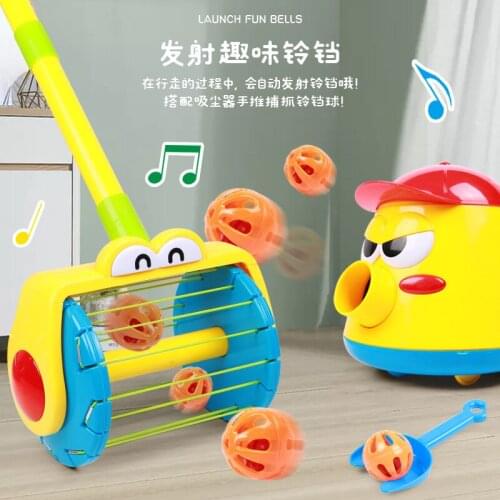 Electric Push Walker And Whirl Ball Launchers Walker Set Baby Vacuum Cleaner Toy Early Toddler Toys Piano Drawing Gift