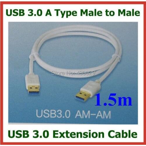 100pcs USB 3.0 Cable Super Speed USB 3.0 A Male to Male Extension Data Cable 5ft 1.5m
