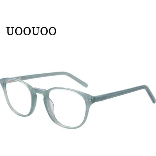 Retro Round Reading Glasses Full Rim Acetate Computer Reader UV400 Blue Ray Blocking Multifocal Progressive Reading Eyeglasses