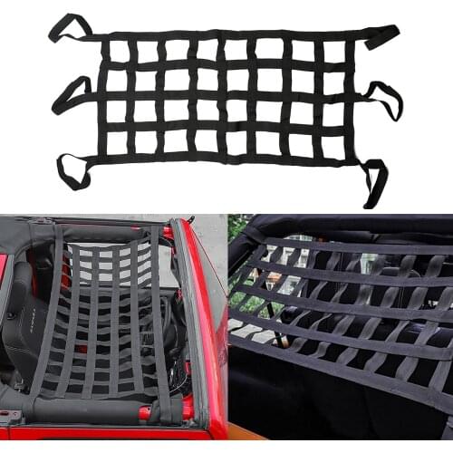LEEPEE Retrofit accessories Mesh Cargo Net Tail Box Net For Jeep Wrangler Car Roof Storage Net Multifunction
