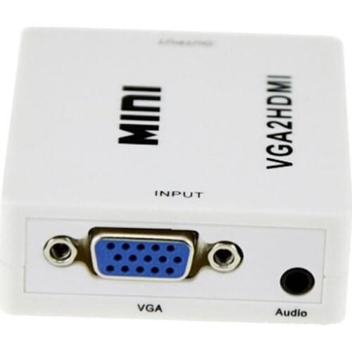Kebidu Mini HD 1080P VGA Converter With Audio cable For Projector PC Laptop VGA to HDMI-compatible Adapter