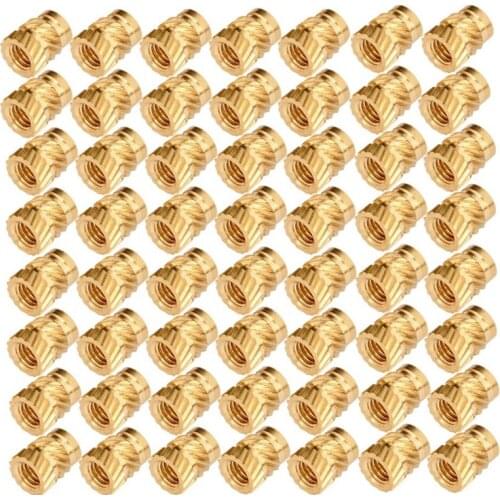 100Pcs M3 Thread Knurled Brass Threaded Heat Set Heat Resistant Insert Embedment Nut for 3D Printer