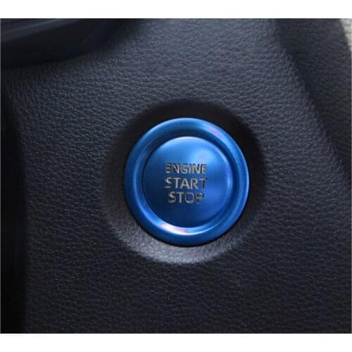 Car Engine Button Stickers One-Click Start Ring Trims Case Ignition Switch Cover For Toyota RAV4 Corolla Camry Avalon YARiS L