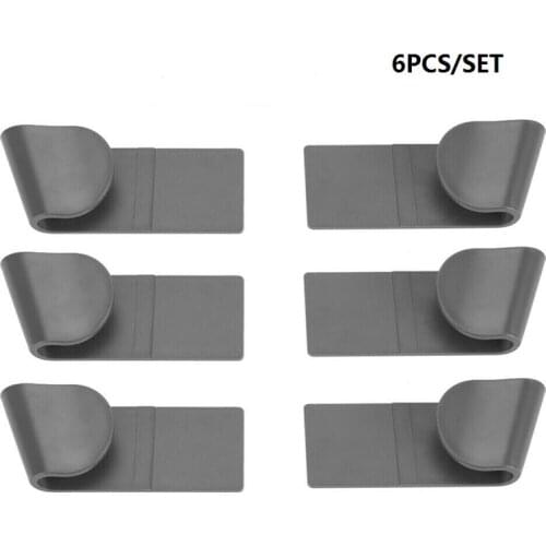 6pcs/Set Pot Lid Holder Wall-Mounted Hanging Holder for Pan Pot Cover Rack Plastic Kitchen Storage Rack Kitchen Organizer