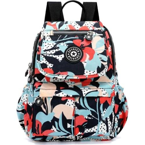 2018 New Nylon Waterproof Backpacks For Women Casual Cute School Bag For Teenagers Flower Rucksack Femininas Mochilas Mujer