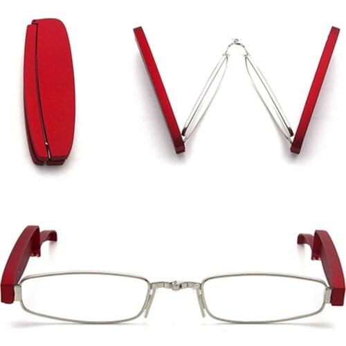 New 360-degree swivel-folding anti-blue light reading glasses for men and women Mini portable Radiation proof glasses