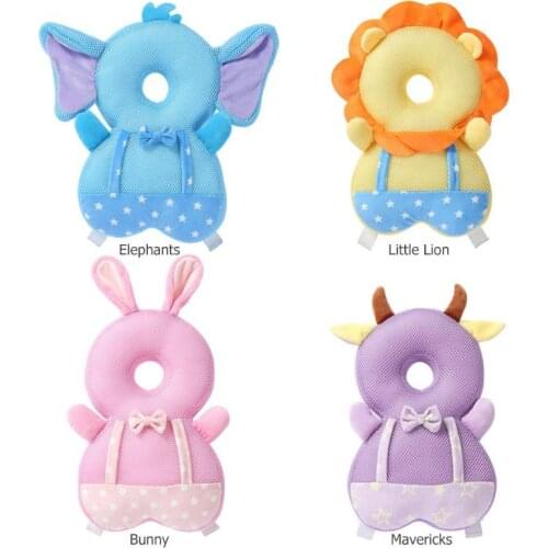 Toddler Baby Head Back Protector Safety Mat Pillow Infant Toddler Harness Headgear Bear Rabbit Baby Head Protection Cushion