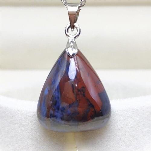 100% Natural Blue Sugilite South Africa Pendant 20x17x9mm Water Drop Women Men Reiki Stone Fashion Necklace AAAAA