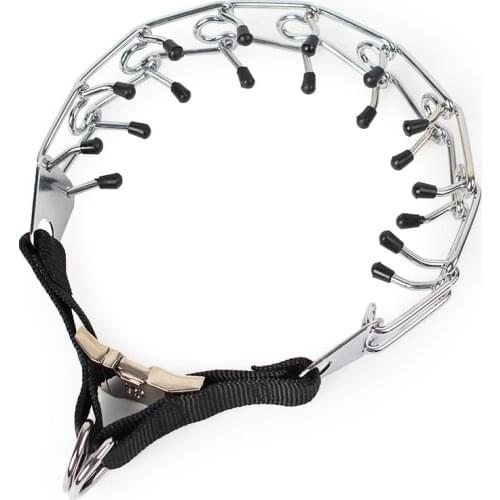 Strong Metal Dog Chain Collars Pet Training Collar For Medium Large Dogs Pitbull Necklace Adjustable Links Safe Prong