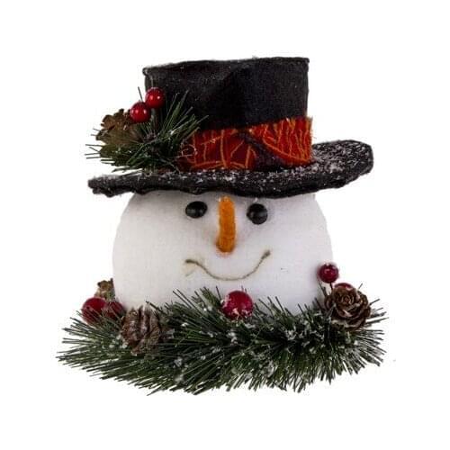 Christmas Decorative Ornament Black Snowman 12x14 cm christmas decorations рождественские украшения
