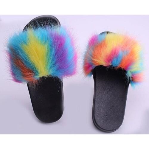 SONDR 2020 womens home furry word slippers summer ladies fashion new plush slippers D-10