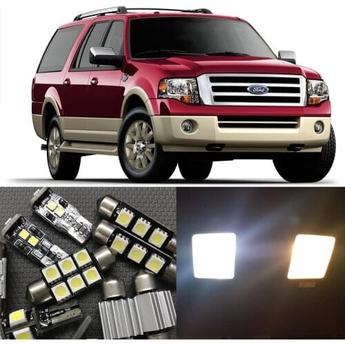 15x Super Bright Xenon White LED Interior Package Kit For 2003-2015 Ford Expedition Led Glove Box Door/Step License Plate Light