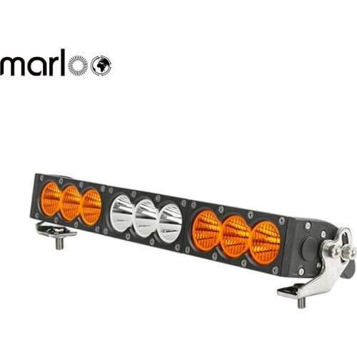 Marloo 16.6 inch 90W ED light bar Combo beam White Amber Single Row Led Bar lights 12V 24V For Lada Niva 4x4 Car Styling