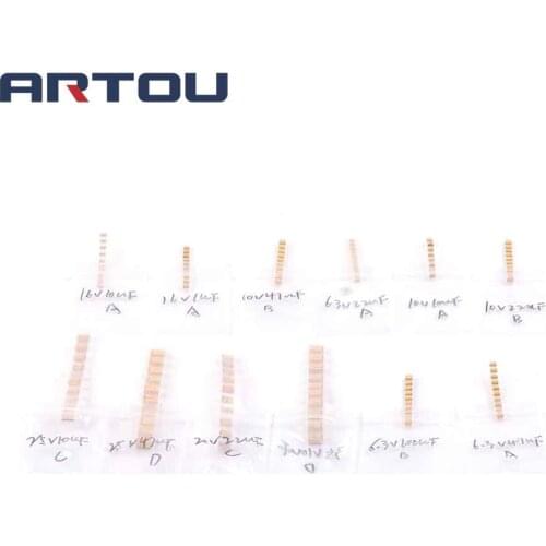 Tantalum Capacitors 120pcs, 12values 1UF-100UF,Tantalum Capacitor Assorted Kit