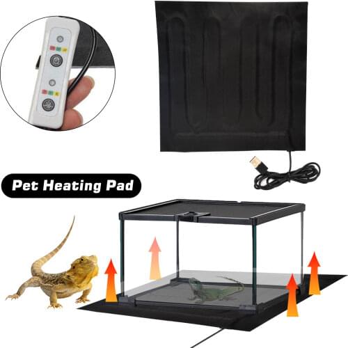 8W Reptile Heat Mat Reptile Terrarium Climbing Pet Heating Warm Pads Adjustable Temperature Controller Mats Reptiles Supplies