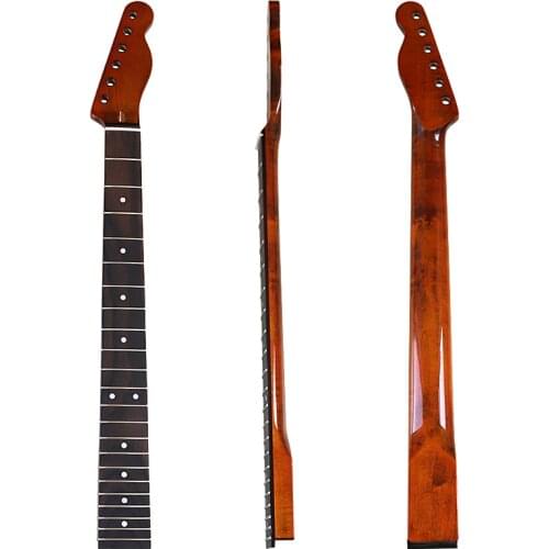 TL Electric Guitar Neck Canada Maple Brown High Glossy TL Neck Strat Rosewood Fretboard 22 Frets Neck for Electric guitar