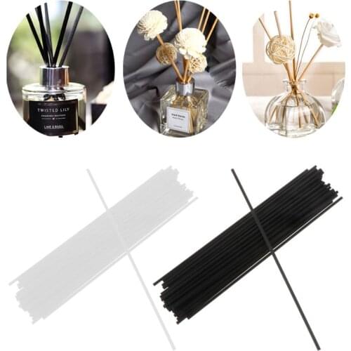 New Arrival White 50Pcs 21.5cmx3mm Fiber Sticks Diffuser Aromatherapy Volatile Rod for Home Fragrance Diffuser Home Decoration