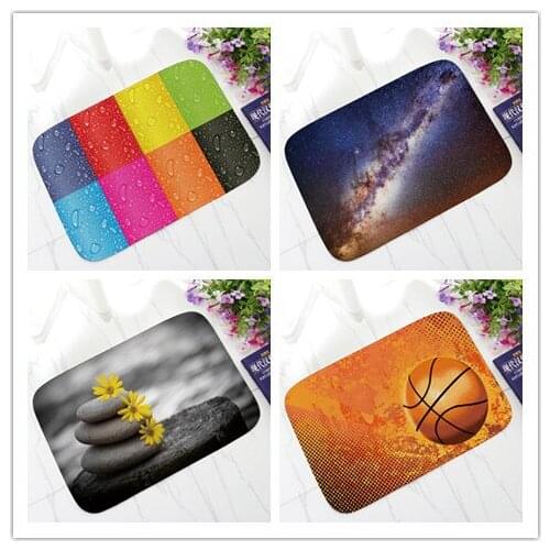 Printing and Dyeing Doormat Absorbent Non-slip Floor Mat Bathroom Door Mat Home Decor Bedroom Door Rug