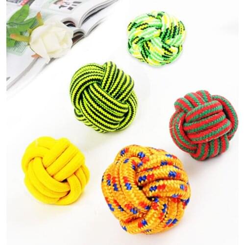 Molars Bites Pet Toy Teeth Bite-Resistant Cotton Rope Ball Toys Small Medium And Large Puppy Molar Toy Chew Ball Dog Toy